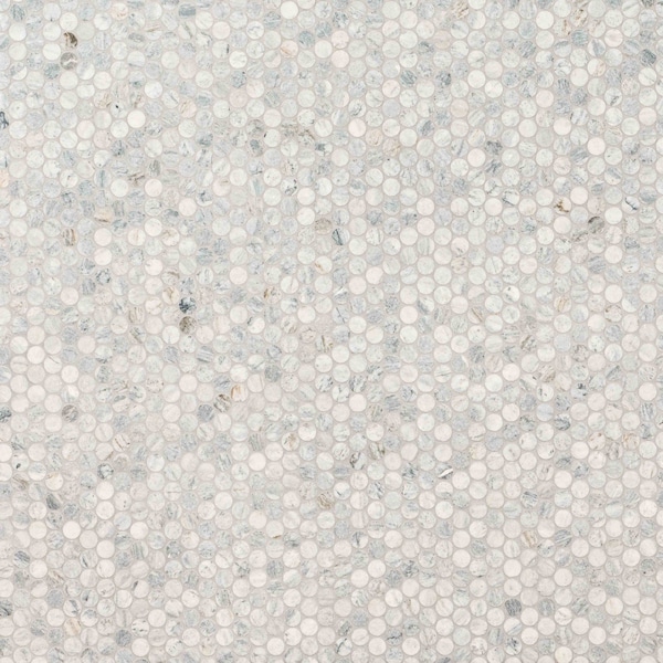 Msi Capri Blue Round Honed Sample Honed Marble Mesh Mounted Mosaic Tile ZOR-MD-0592-SAM - main